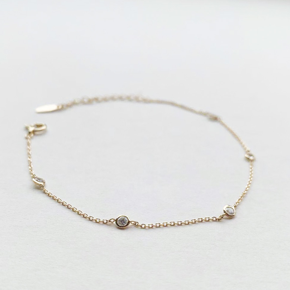 K18/0.20ct流星點點手鍊