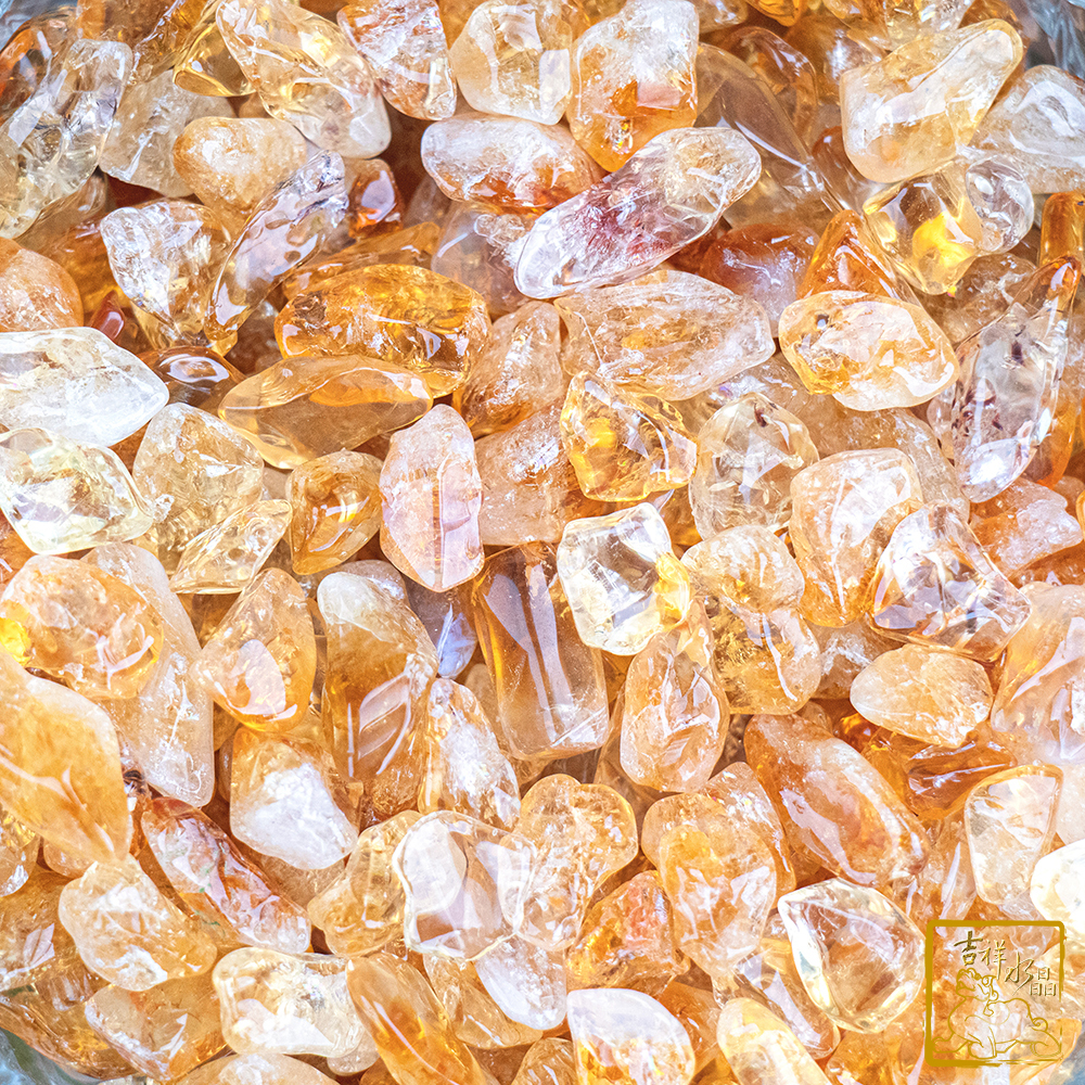 天然威士忌黃水晶碎石 聚財之石