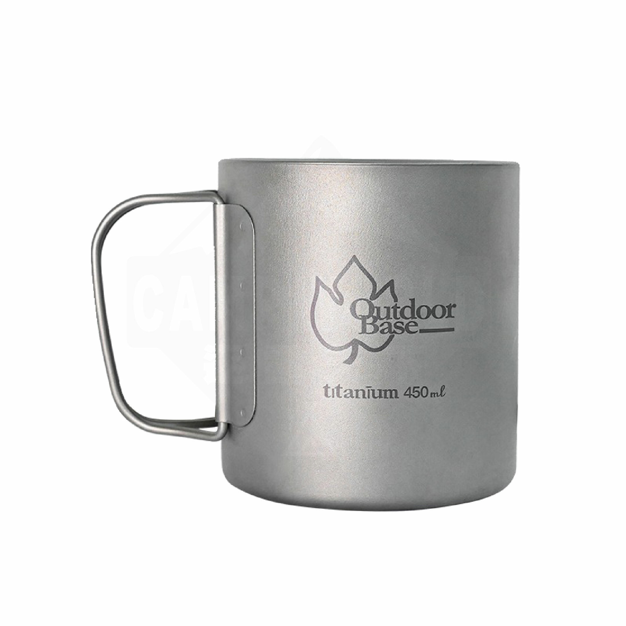 【Outdoorbase 彩繪天空】野夫炊煙 雙層鈦隨行杯