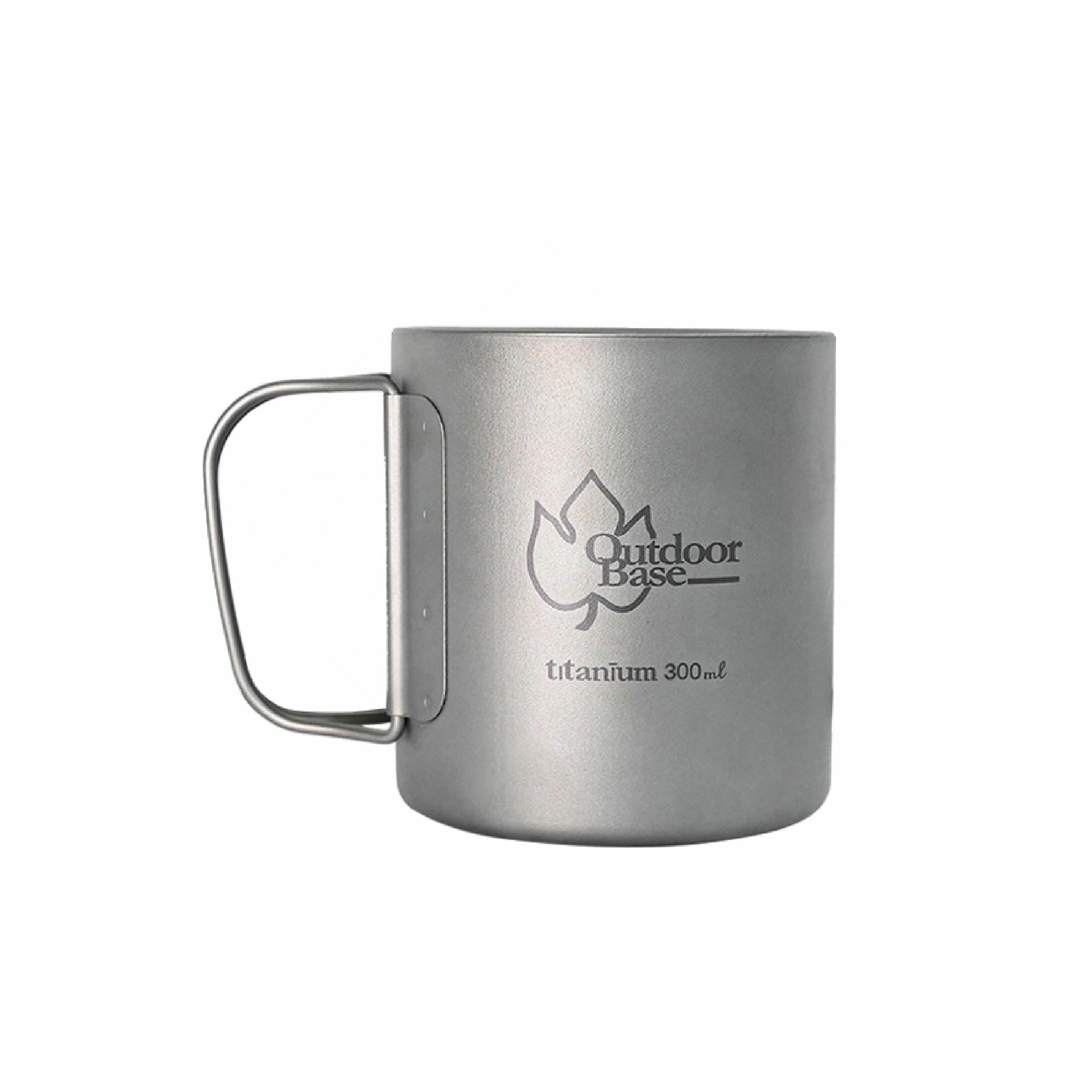 【Outdoorbase 彩繪天空】野夫炊煙 雙層鈦隨行杯