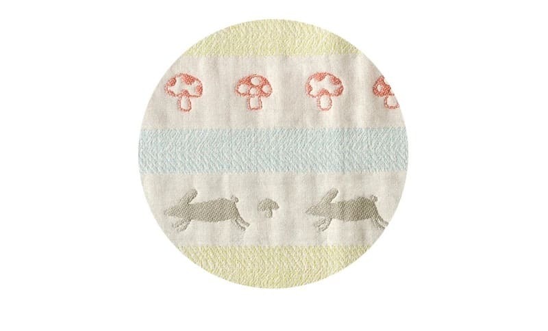 [日本製造🇯🇵Made in Japan] Hoppetta Rabbit 6-layer gauze blanket 5419 六重紗兔子蘑菇被