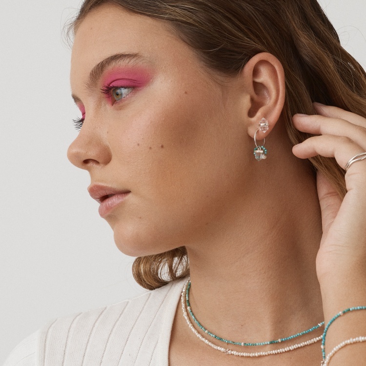 澳洲 KRYSTLE KNIGHT JEWELLRY 閃耀白水晶耳環 Beaming Studs (單顆)