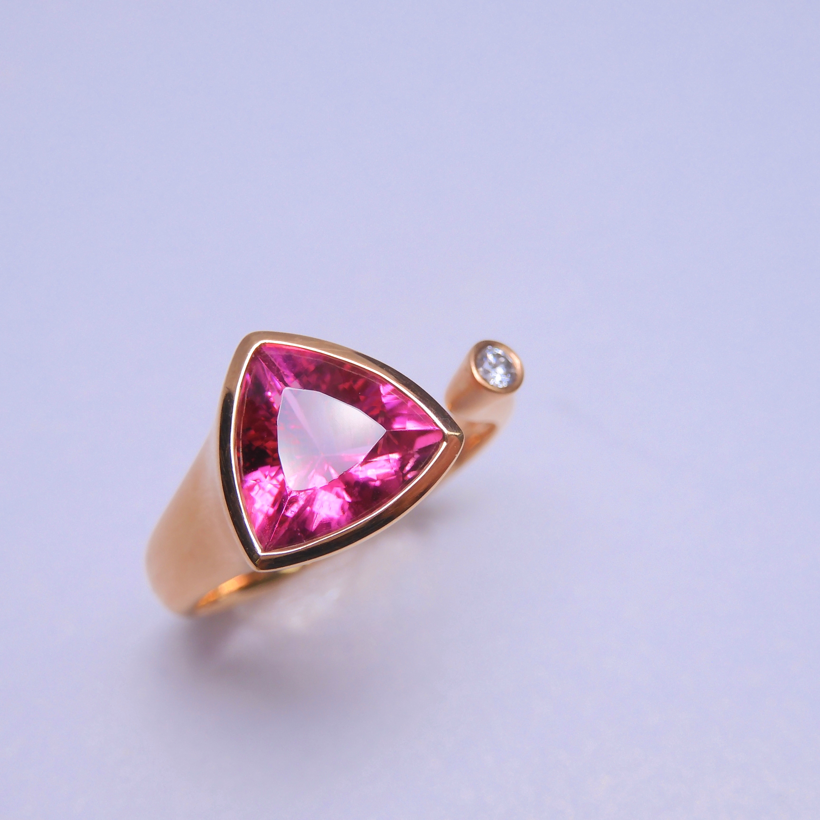 18K金 2.11ct 紅碧璽戒指