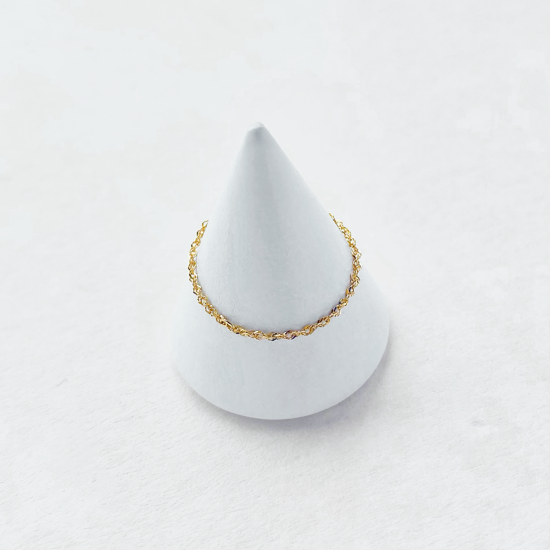 10K/鏈鍊不捨系列-閃耀鍊戒