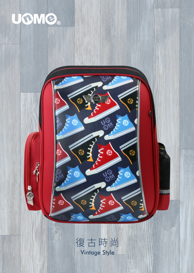 酷特飛輕量透氣減壓護脊書包-復古時尚(U9611)