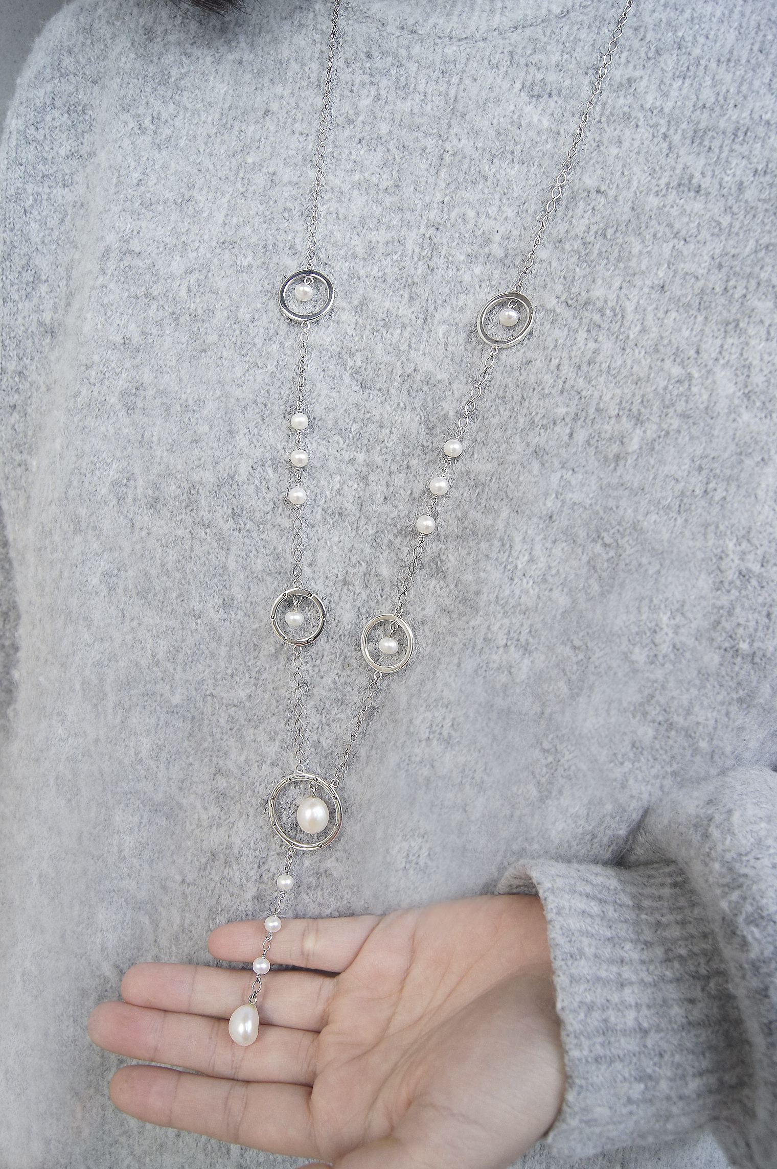 閃爍星空珍珠長鍊