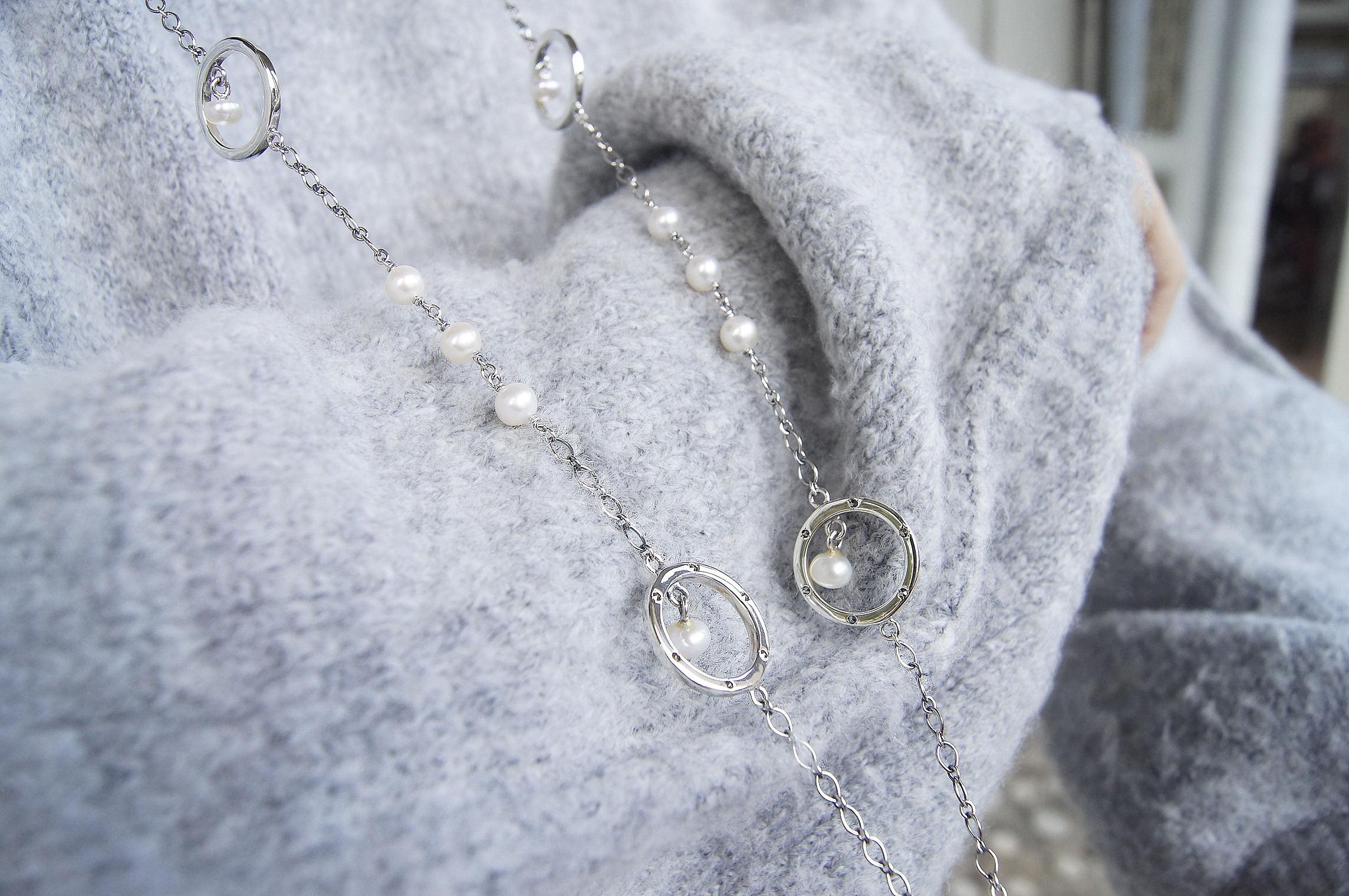 閃爍星空珍珠長鍊