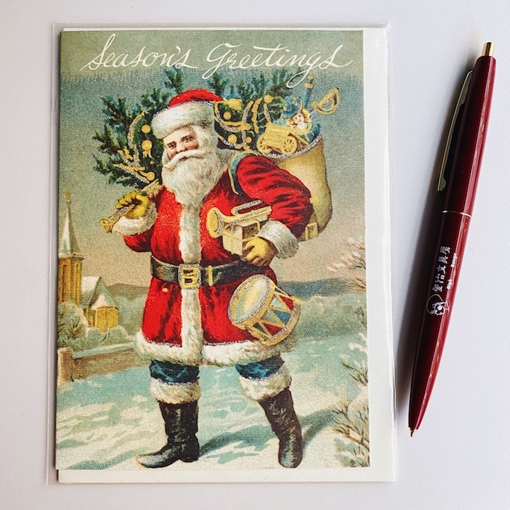 Cavallini  聖誕卡片 季節賀卡 聖誕老人