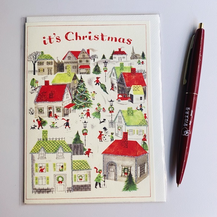 Cavallini  聖誕卡片 季節賀卡 耶誕城