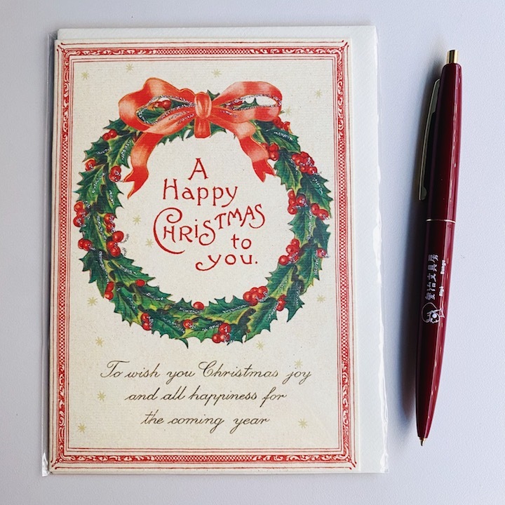 Cavallini  聖誕卡片 季節賀卡 聖誕花圈