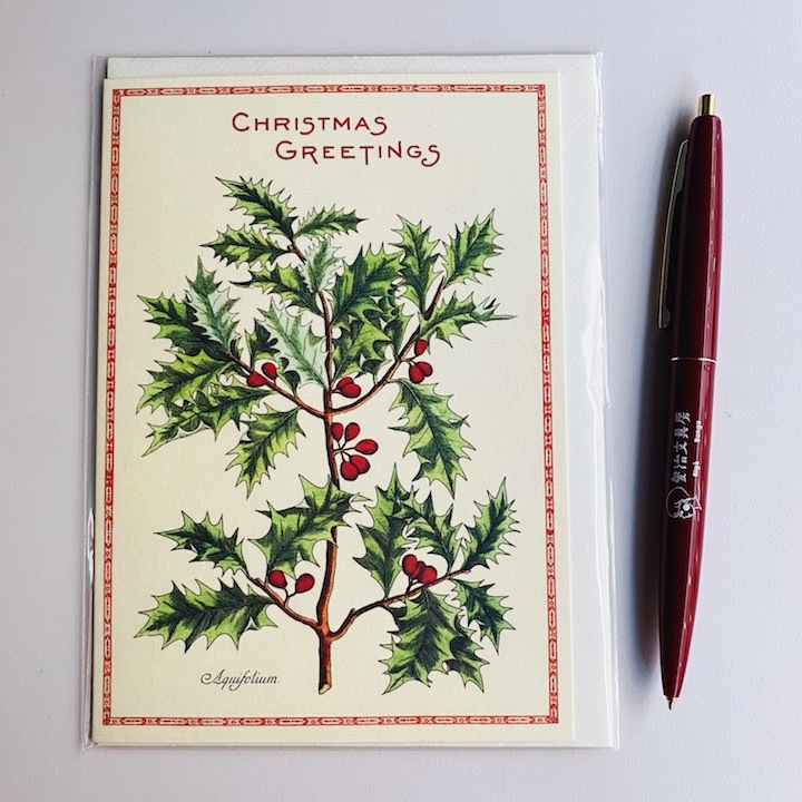 Cavallini  聖誕卡片 季節賀卡 小紅莓