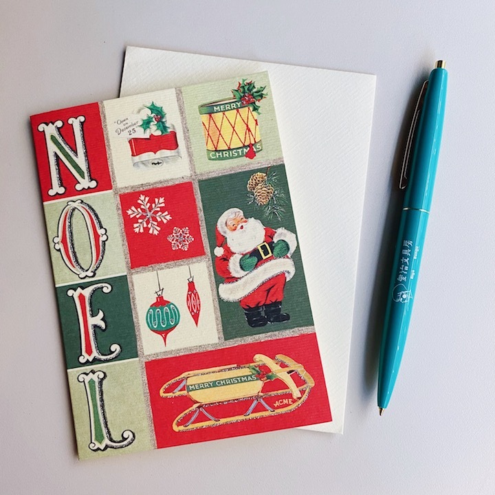 cavallini 聖誕快樂 賀卡 聖誕老公公