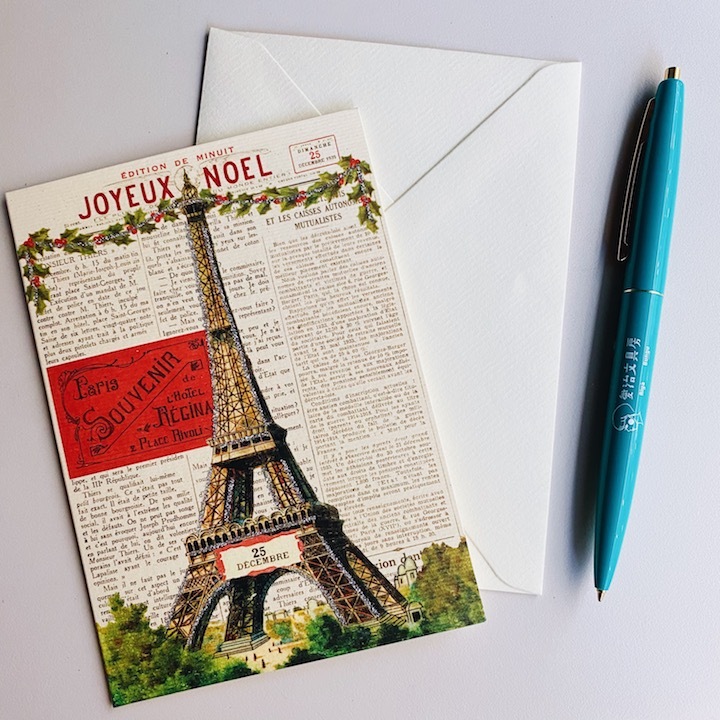 cavallini 聖誕快樂 賀卡 聖誕巴黎