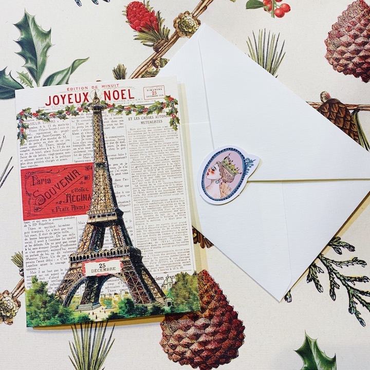 cavallini 聖誕快樂 賀卡 聖誕巴黎