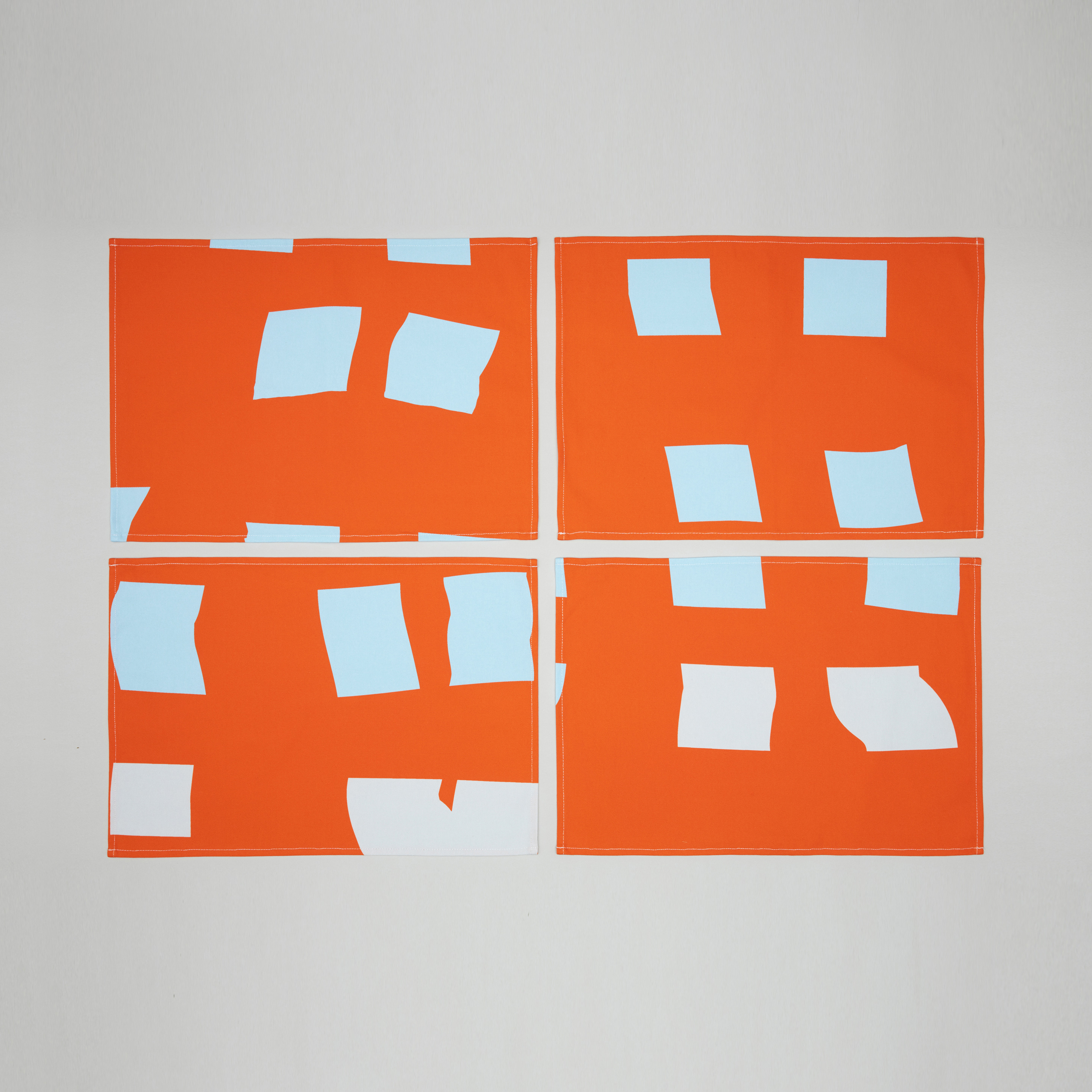 純棉印花餐墊 / 風箏紅