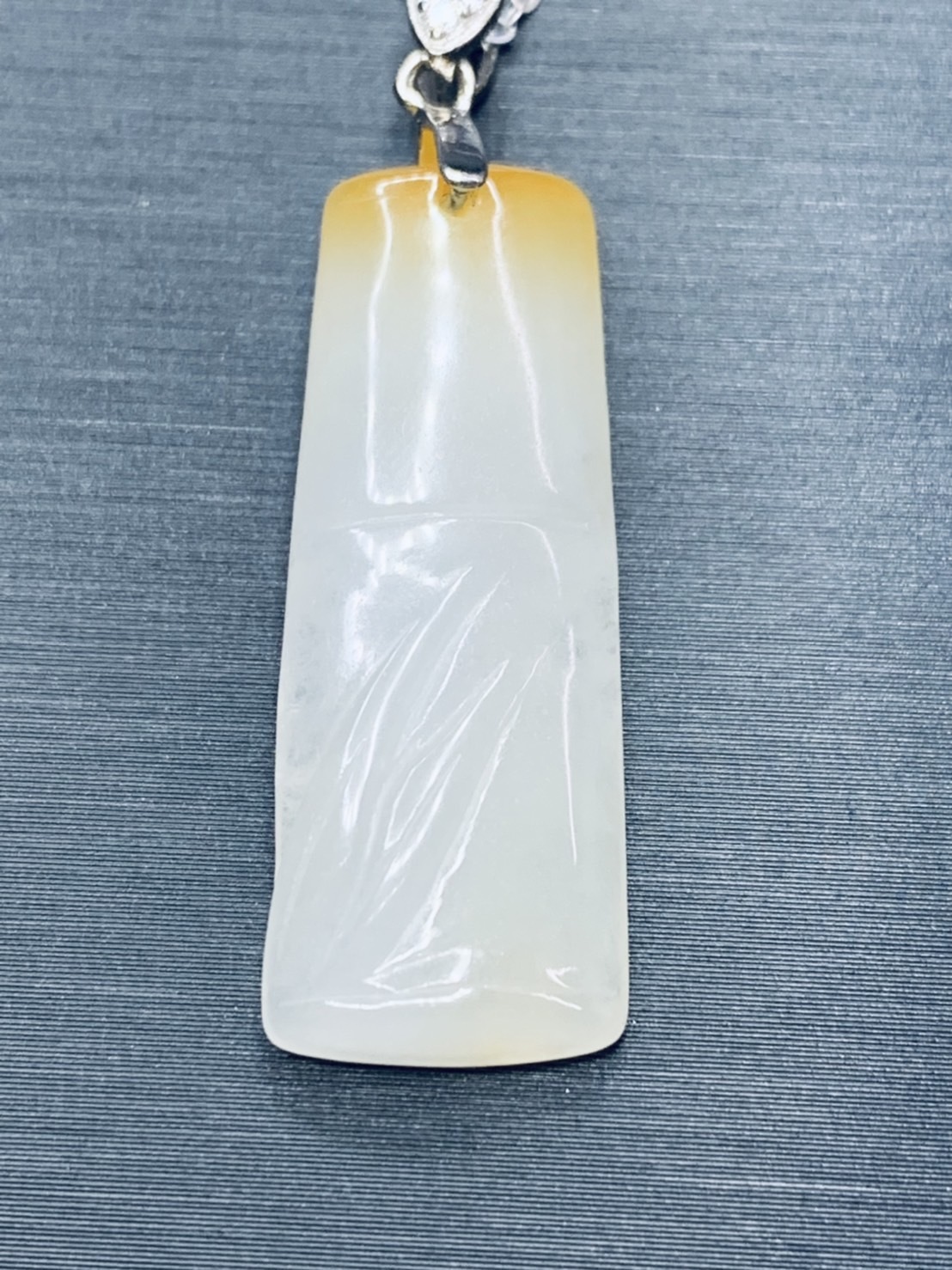 竹節高升丨黃白巧色翡翠項鍊