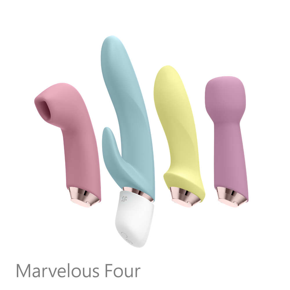 德國Satisfyer Marvelous Four 超級驚奇吸吮按摩4件套組