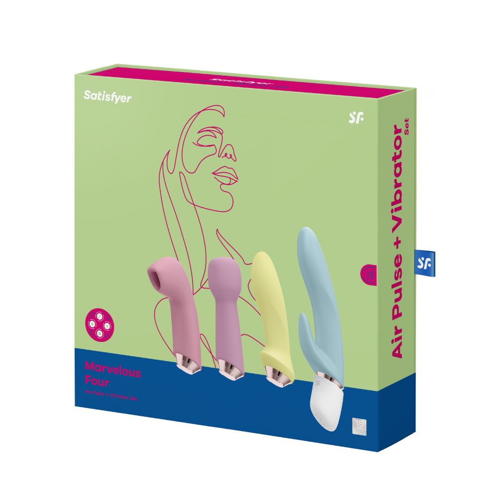 德國Satisfyer Marvelous Four 超級驚奇吸吮按摩4件套組