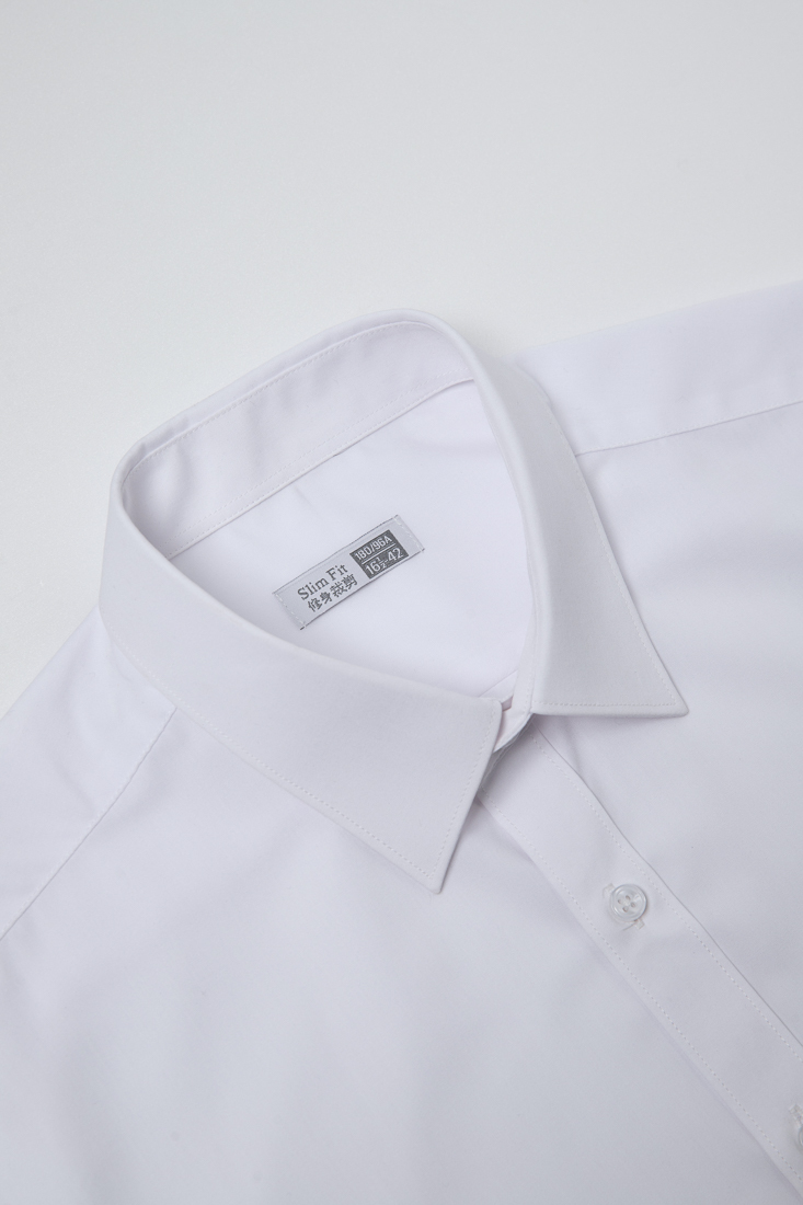 大尺碼白襯衫男士-領子示意圖