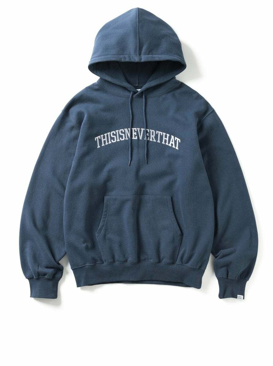 THISISNEVERTHAT LOGO HOODIE | BLACK / NAVY