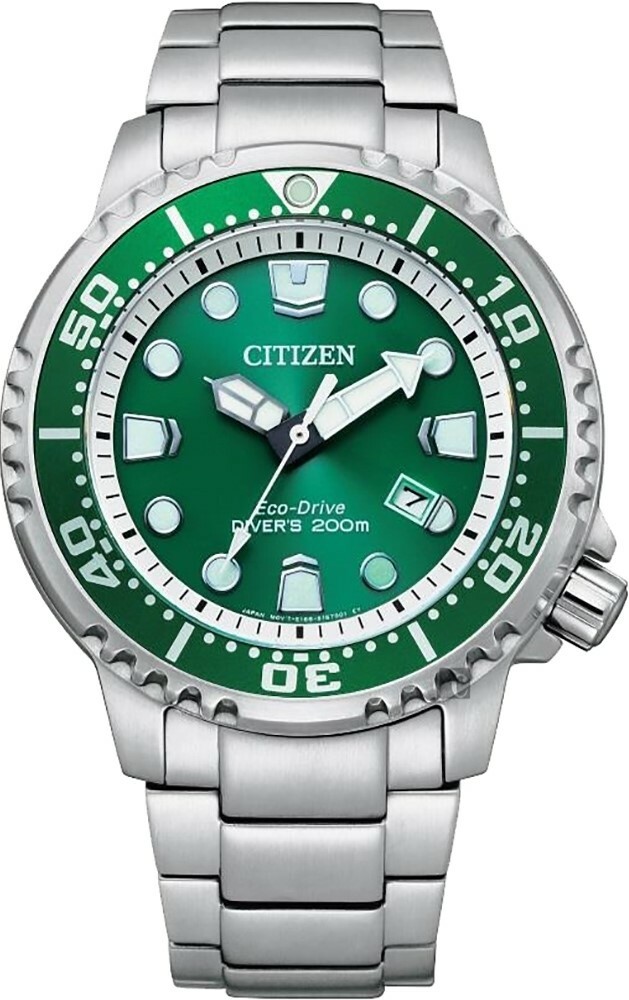 萬年鐘錶 - Citizen PROMASTER  星辰錶   綠 - 光動能潛水腕錶 BN0158-85X 錶徑44MM