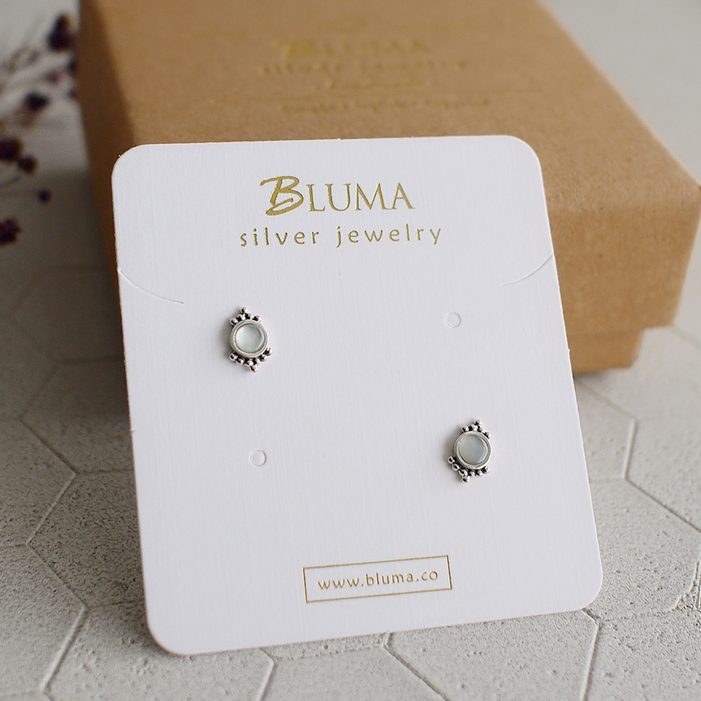 魔鏡啊魔鏡純銀耳環(珍珠母貝)/SE569