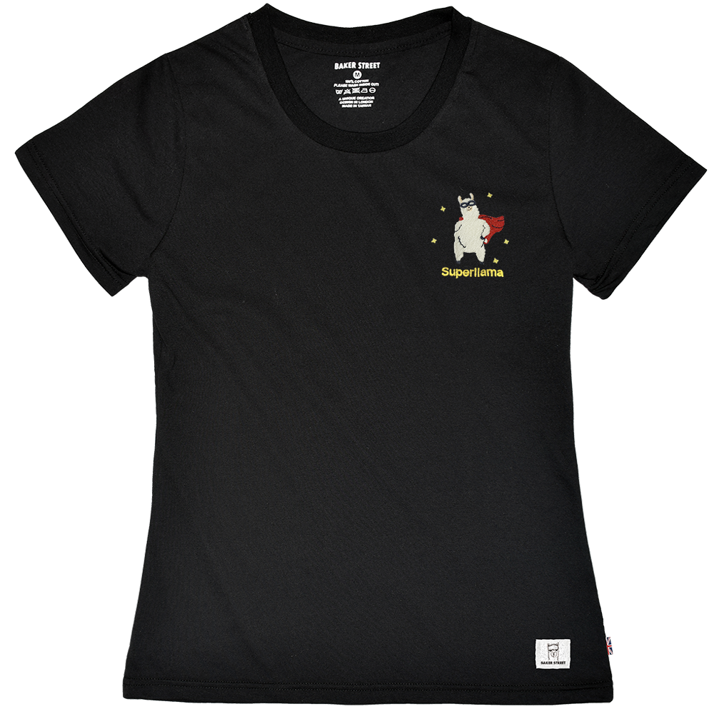 Embroidery-超人羊 刺繡 女版短袖T恤