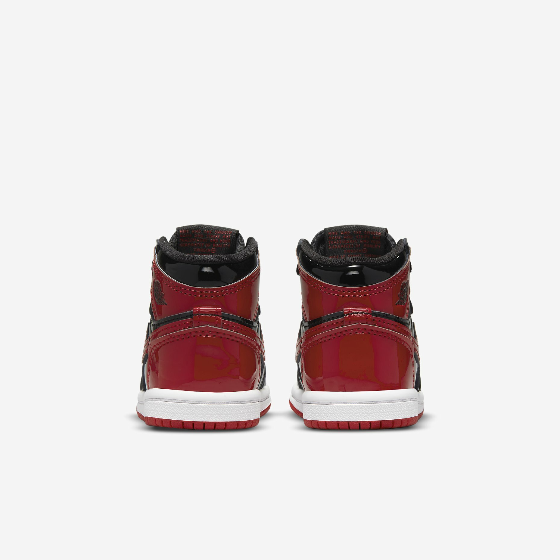 Jordan 1 Retro High OG (TD) '' Bred Patent '' 特殊漆皮黑紅