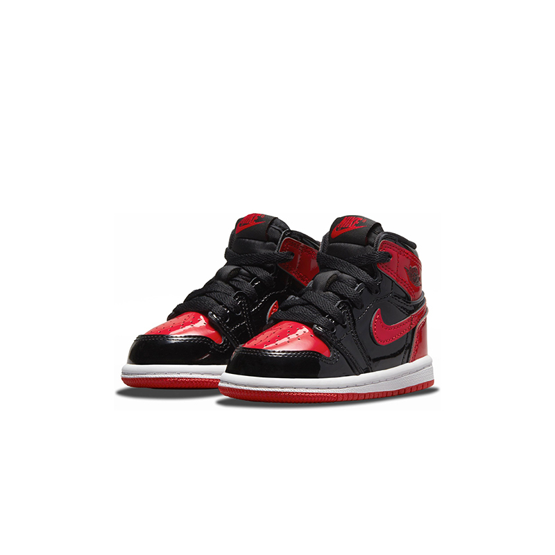 Jordan 1 Retro High OG (TD)  '' Bred Patent '' 特殊漆皮 黑紅 小童鞋 AQ2665-063 [台灣現貨]
