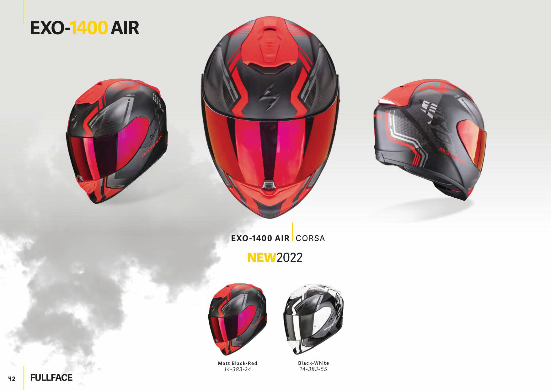 SCORPION EXO-1400 AIR CORSA BLACK/WHITE 黑白 全罩