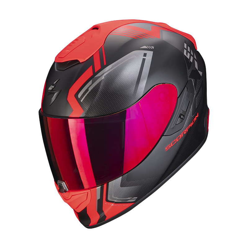 SCORPION EXO-1400 AIR CORSA MATT BLACK/RED 消光黑紅 全罩