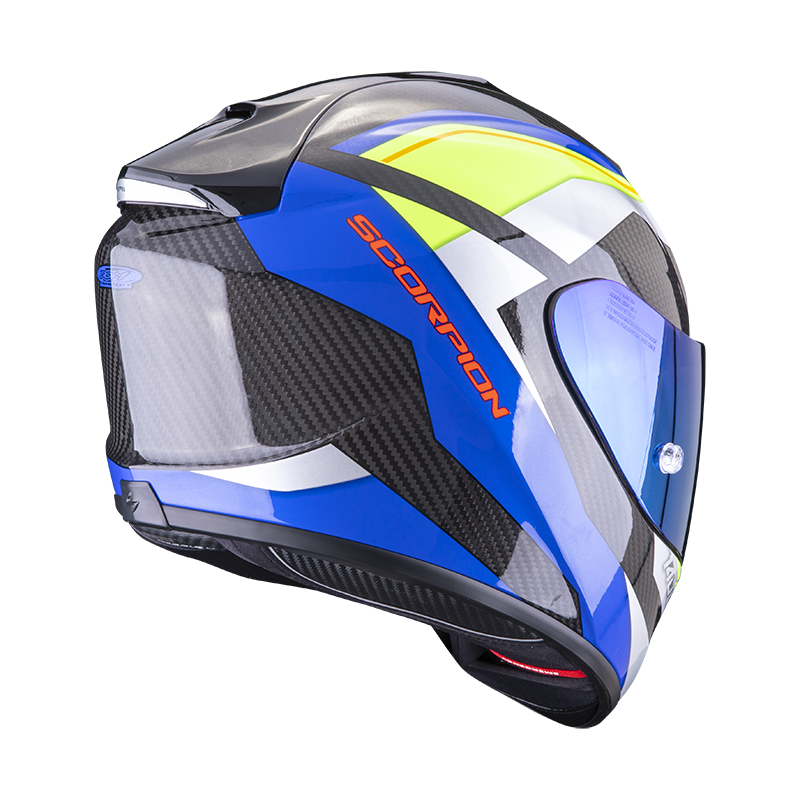 SCORPION EXO-1400 CARBON EVO AIR LEGIONE BLUE/NEON YELLOW 碳纖維 藍黃 全罩