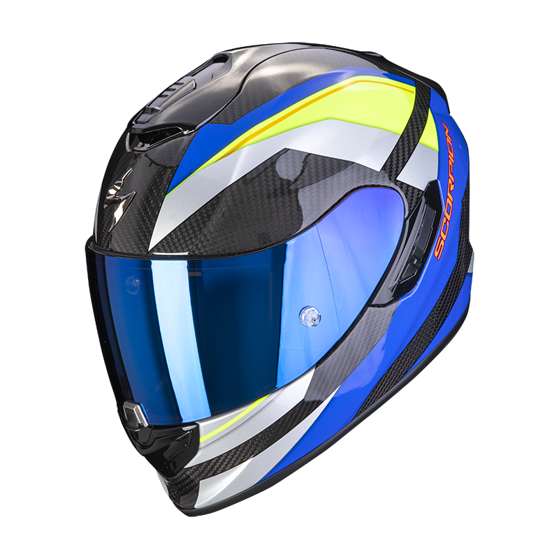 SCORPION EXO-1400 CARBON EVO AIR LEGIONE BLUE/NEON YELLOW 碳纖維 藍黃 全罩