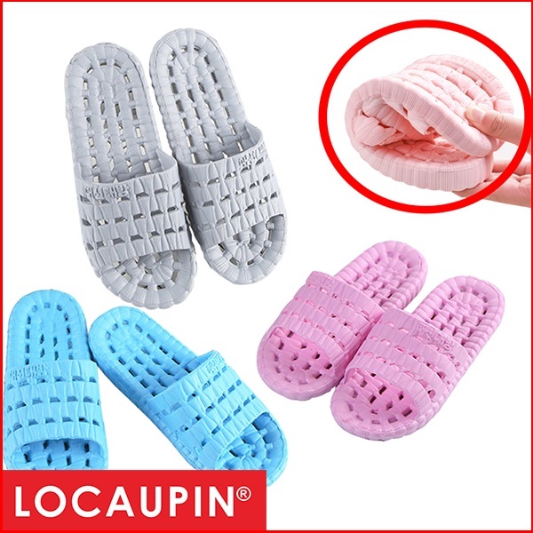 Locaupin Soft Sole Home Living Sandal Bathroom Slippers Shower Shoes Gym Slippers