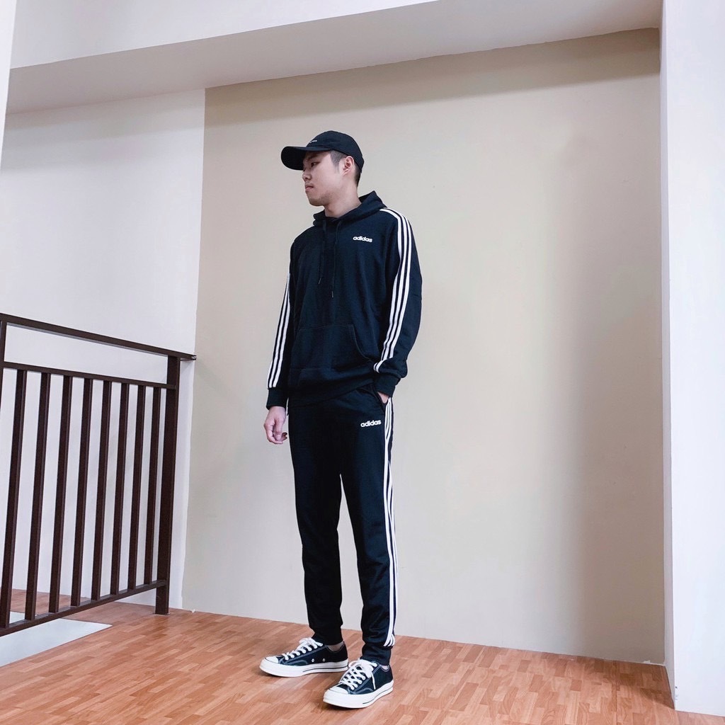 Adidas經典 三線帽T DU0498