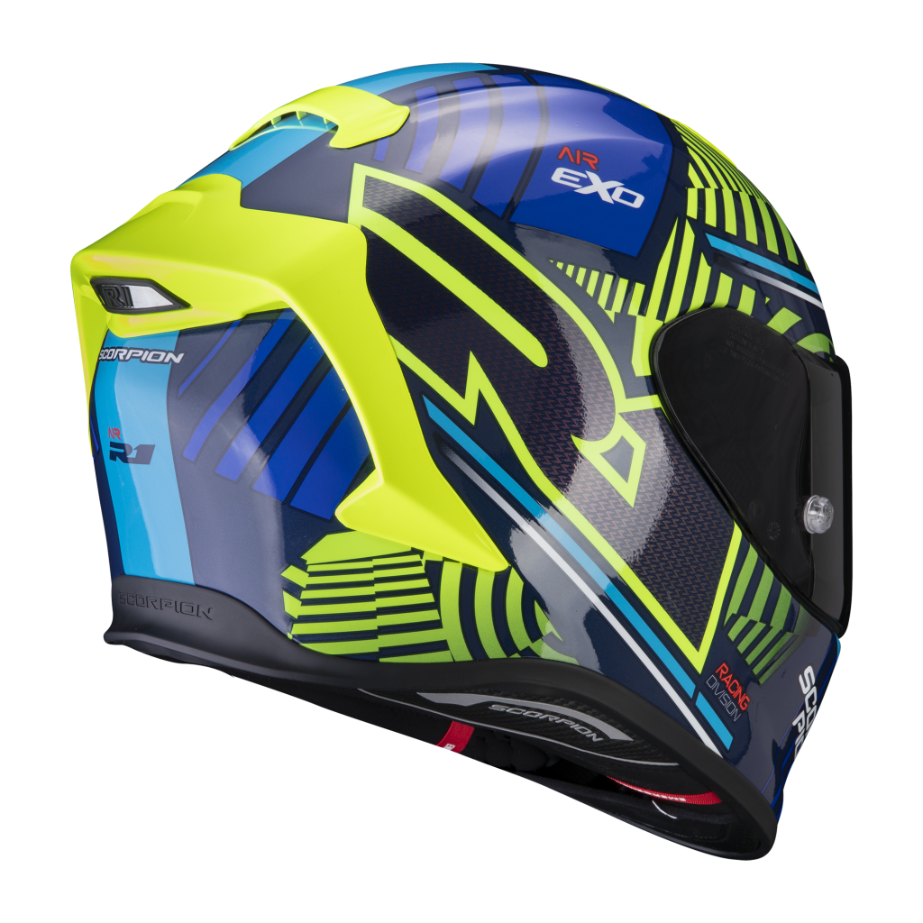 SCORPION EXO-R1 EVO AIR VICTORY BLUE/NEON YELLOW 藍黃 全罩