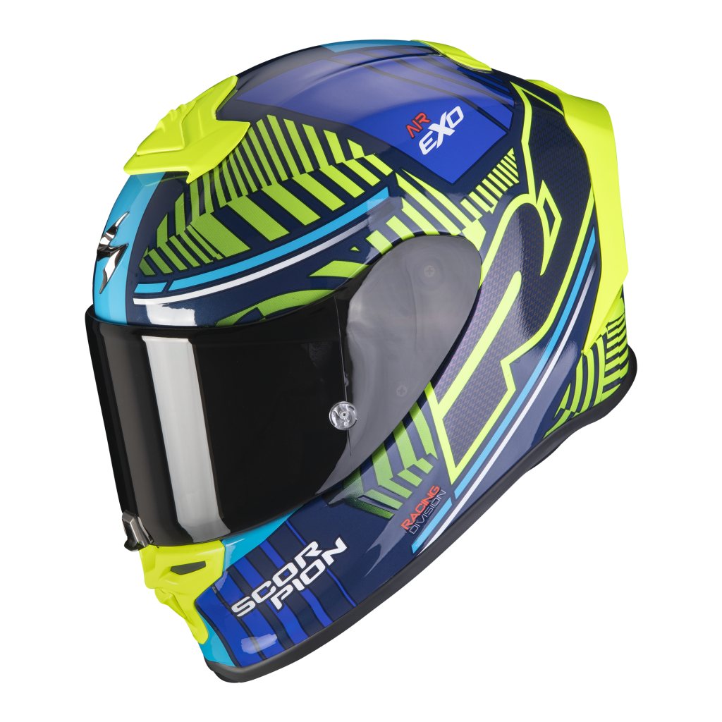 SCORPION EXO-R1 EVO AIR VICTORY BLUE/NEON YELLOW 藍黃 全罩