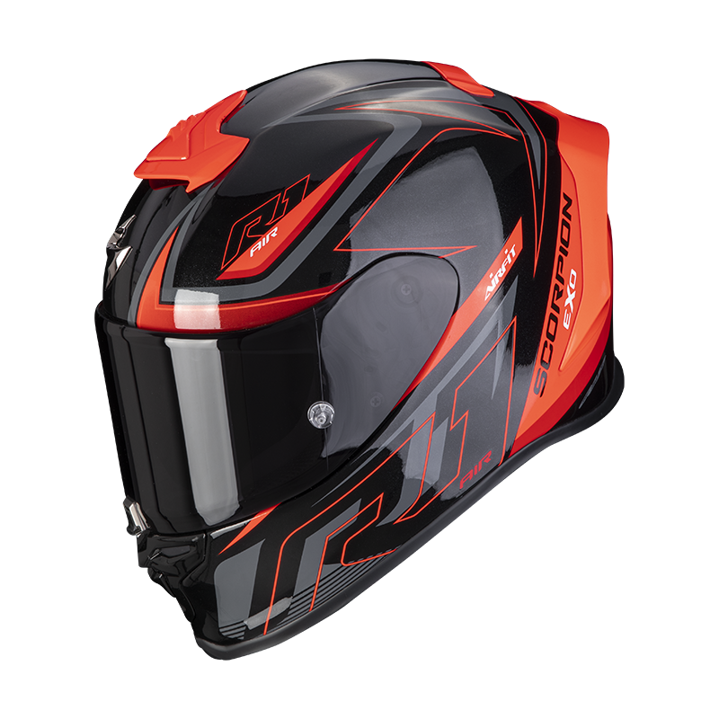 SCORPION EXO-R1 EVO AIR GAZ BLACK/METAL RED 黑紅 全罩