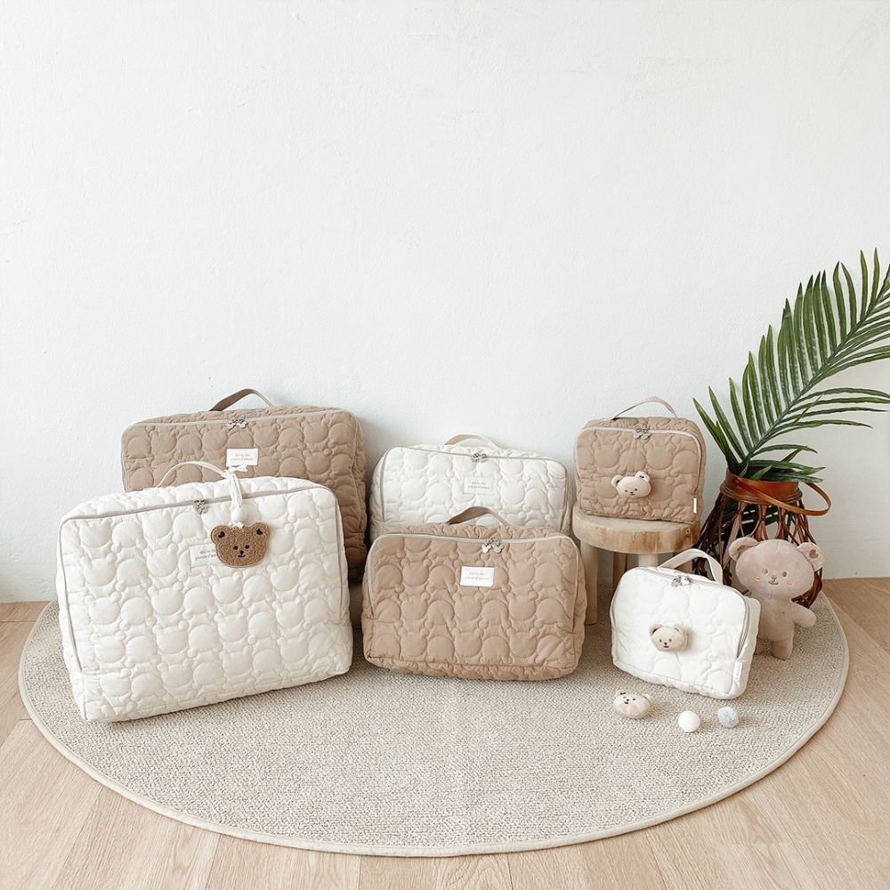 Dot to Dot Gomgom 熊仔紋收納袋 (不連扣針公仔)