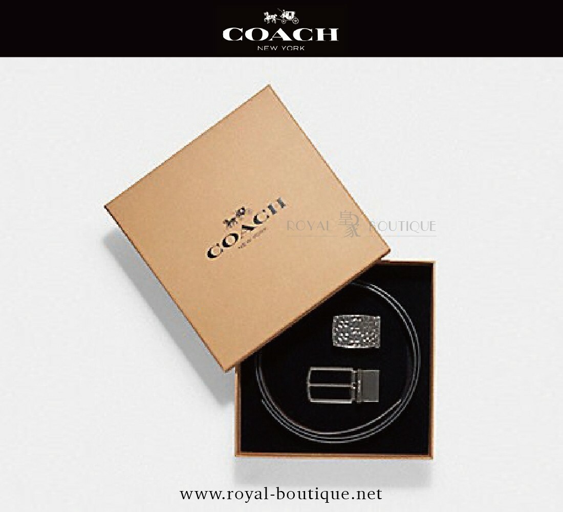 COACH 雙色兩用皮帶禮盒組