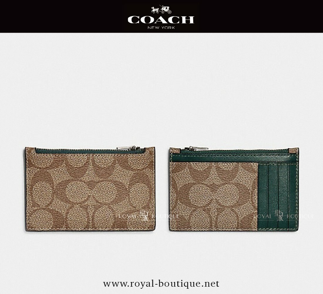 【COACH】滿版老花紋名片夾