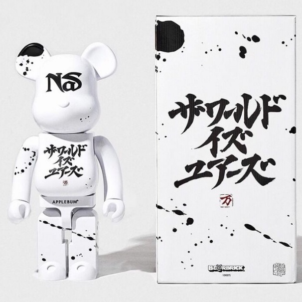 BEETLE BE@RBRICK NAS APPLEBUM WHITE 日本潮牌NS 1000%