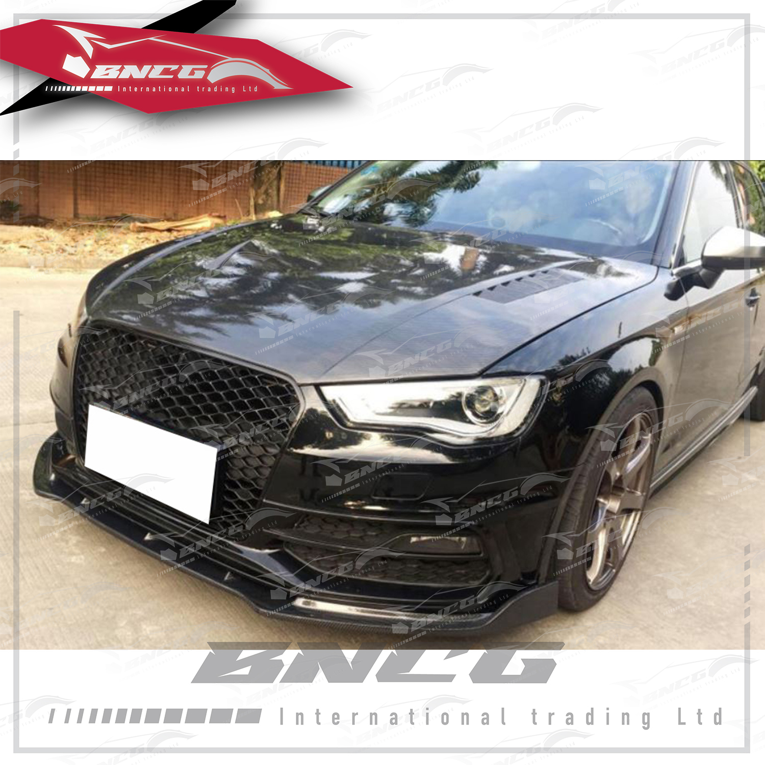 奧迪 Audi A3 S-Line 14-15年式 五門車款專用 改裝 卡夢 碳纖維 外觀件 空力套件 JC款 前下巴