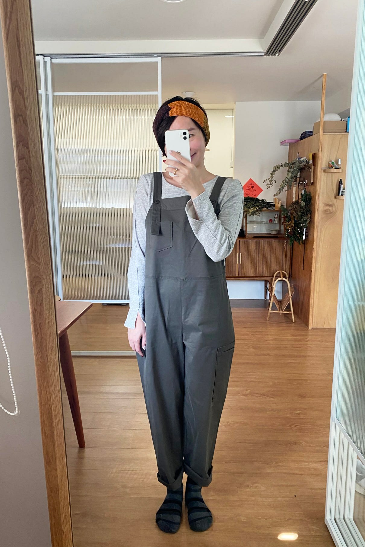 明天留給你好多口袋吊帶褲-小枝芽