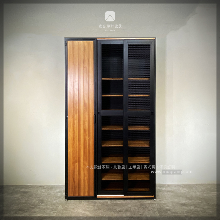 台灣製-工業風滑門收納鞋櫃|可訂製