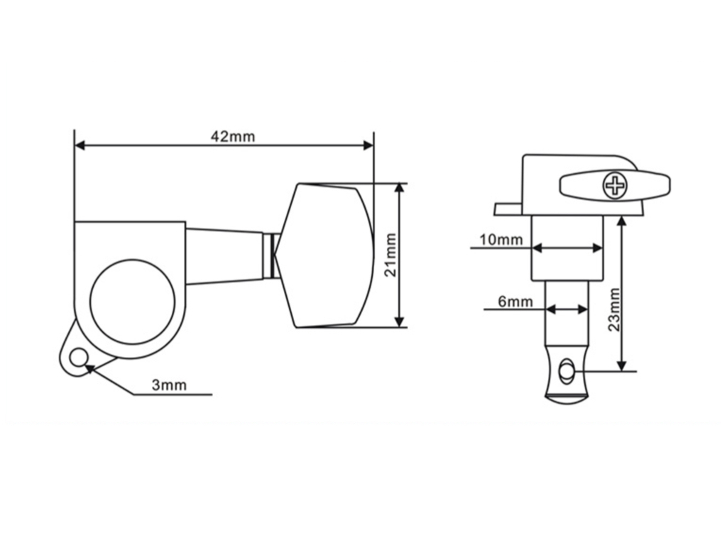 木吉他弦鈕(45度) 吉他零件 弦鈕 Tuner 第 4 張圖片｜三峽吉他 / Bass