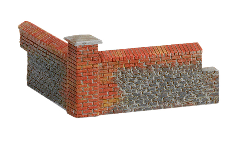 Hornby R8978 HO Scale Brick Walling Corner 8.8cm