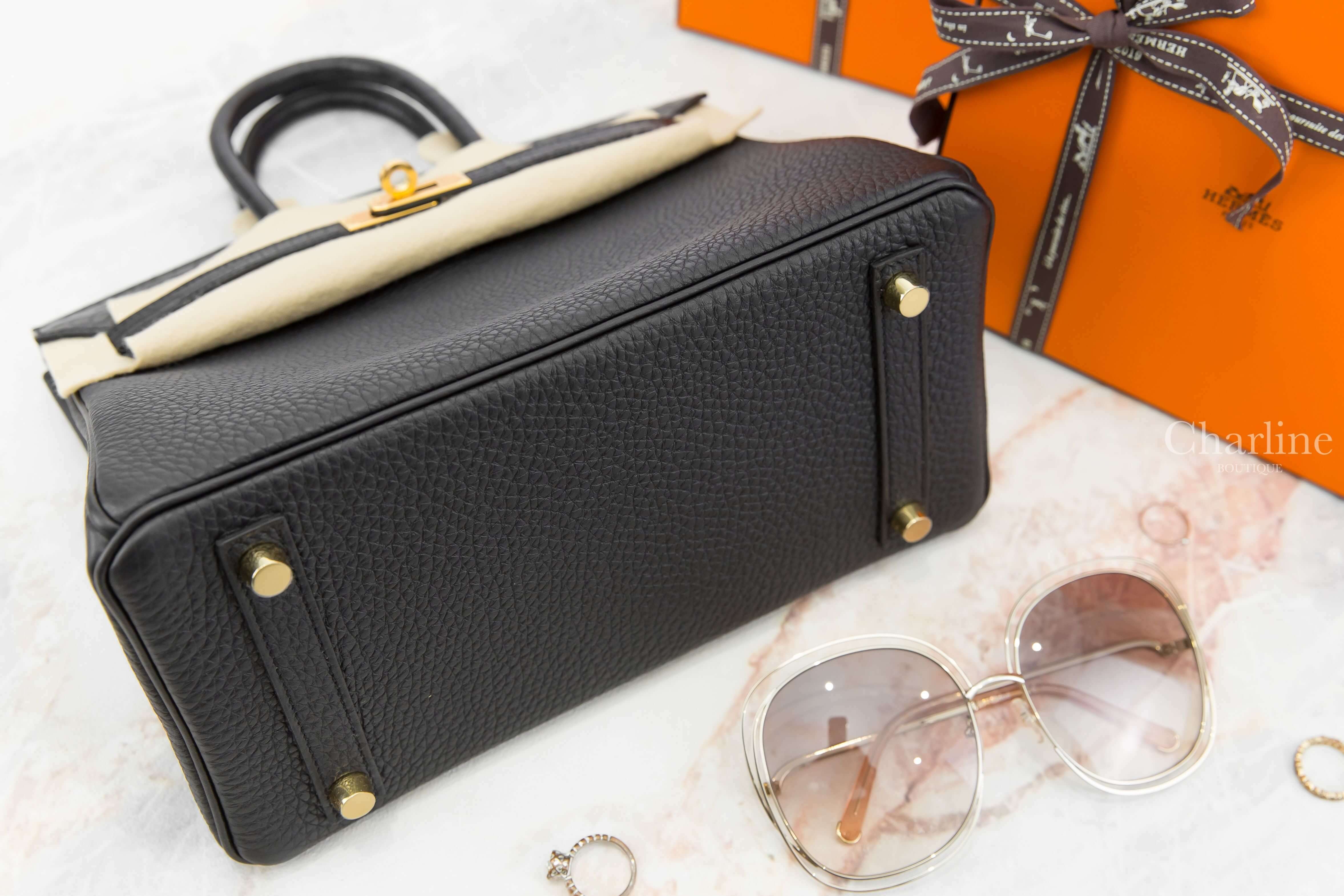 Hermès Birkin 25cm Touch Veau Togo / Alligator Mississippiensis Matte 89 Noir Z刻黑色霧面方塊鱷魚拼皮革鉑金包-Charline Boutique 精品代購