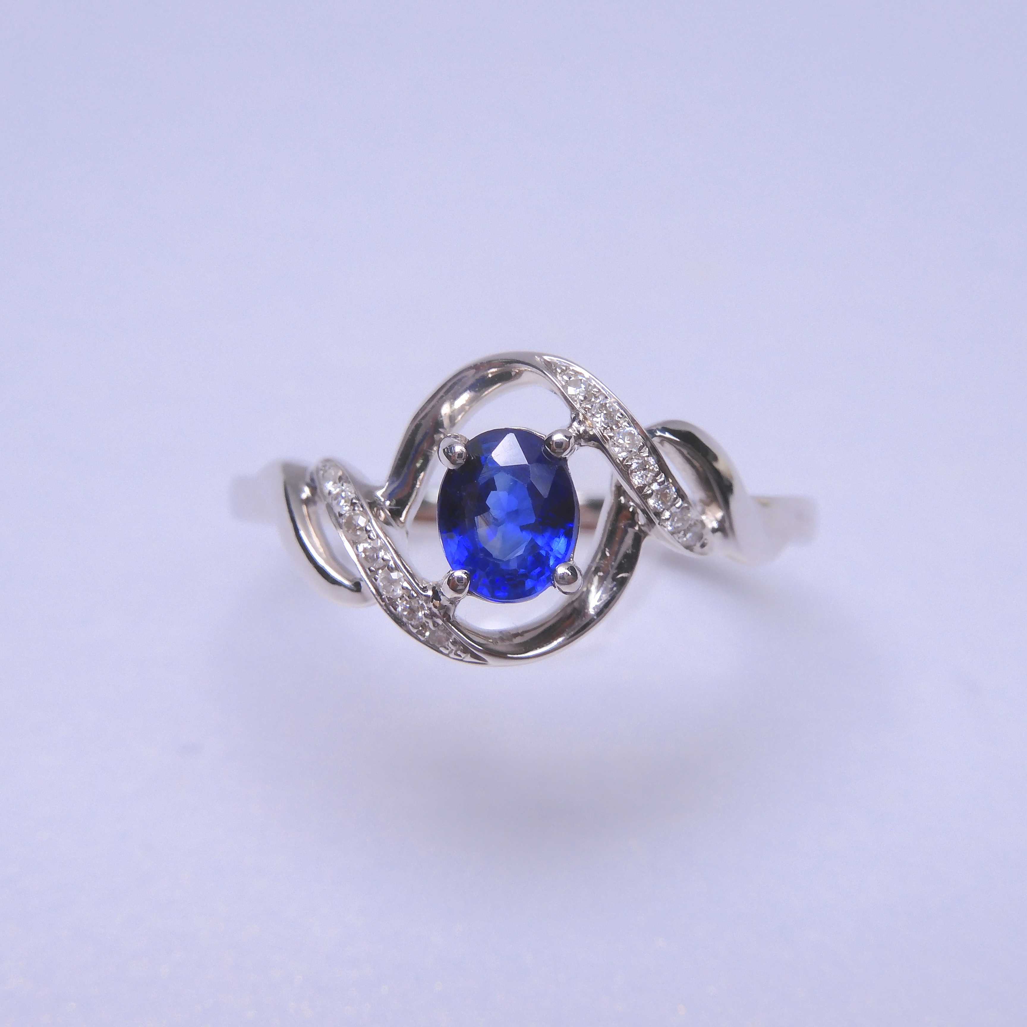 18K金 0.505ct 藍寶石戒指