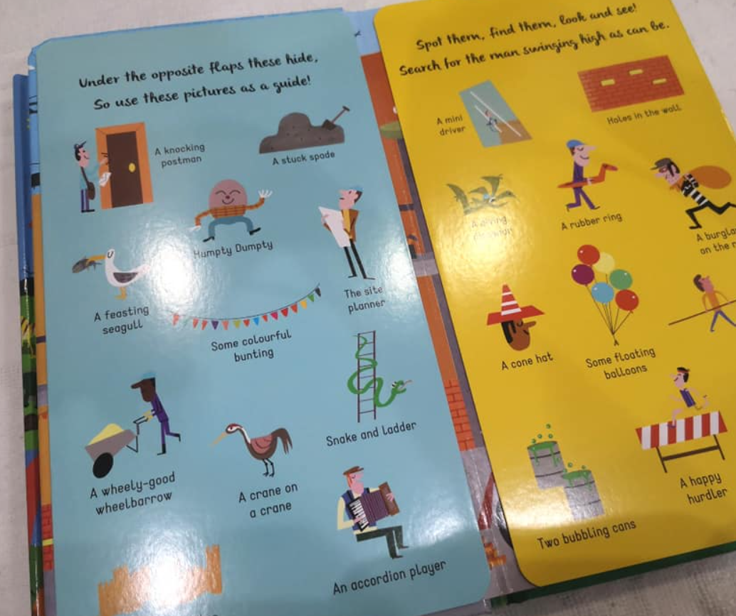 Search and Find Construction with Giant Fold Out Scenes